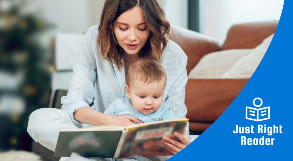 Mother reading with her young child