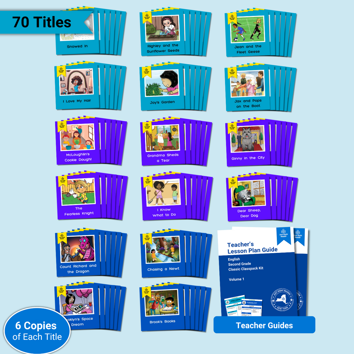 2nd Grade Classic Classpack, 2024-2025 Edition: English, 70 titles, 420 books, 2 Teacher Guides