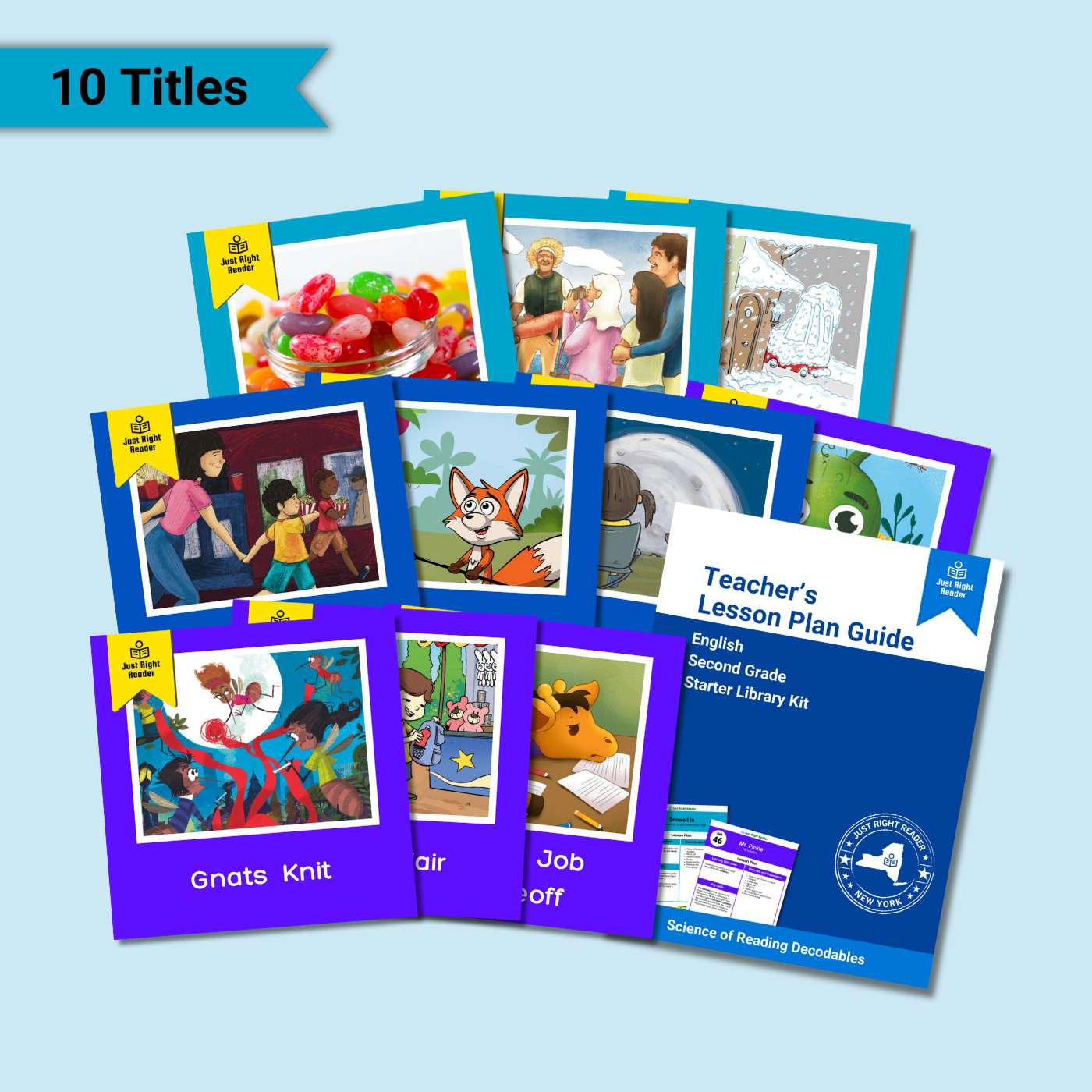 2nd Grade Starter Library, 2024-2025 Edition: English, 10 titles, 10 books, 1 Teacher Guide - Just Right Reader