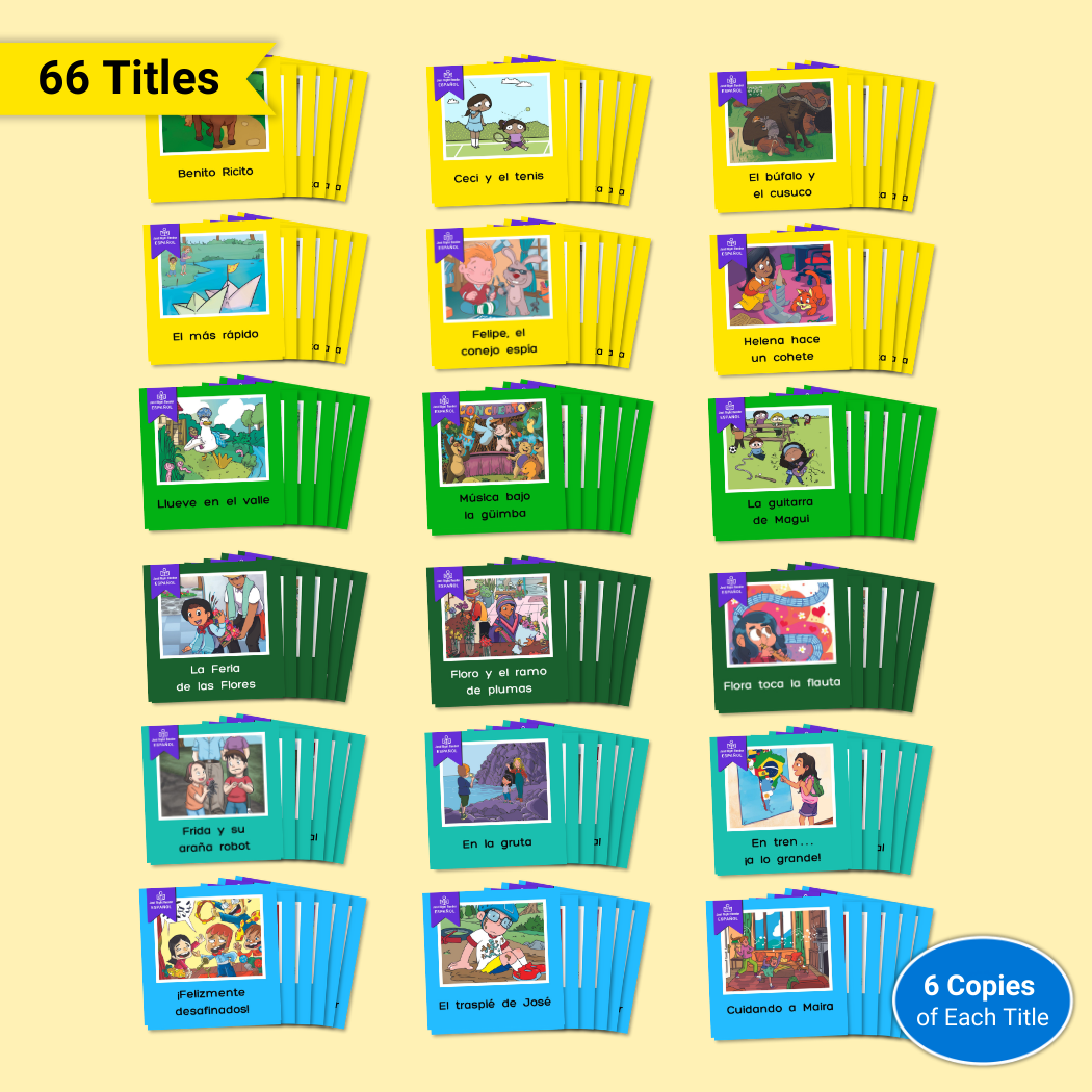 1st Grade Classpack, 2024 Edition - Spanish, 66 titles, 396 books - Just Right Reader