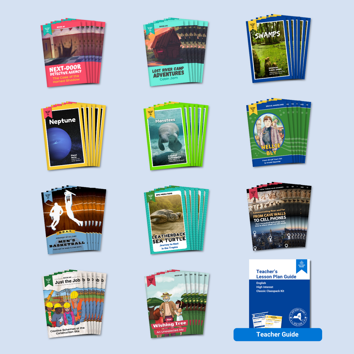 High Interest Classic Classpack, 2023-2024 Edition: English, 50 titles, 300 books, 1 Teacher Guide