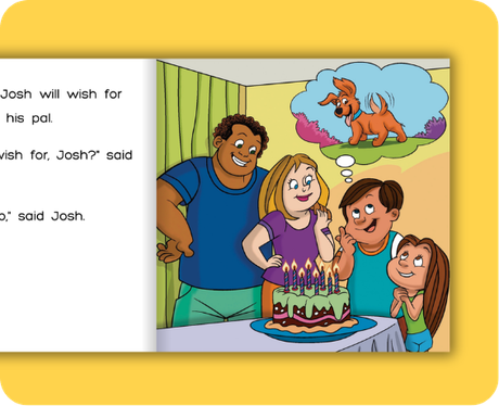 Books arranged in order by phonics skill.