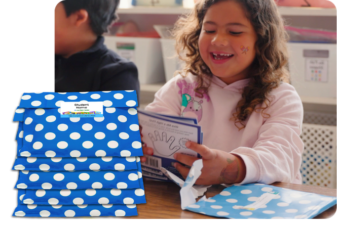 Polka dot Take-Everywhere Literacy Packs