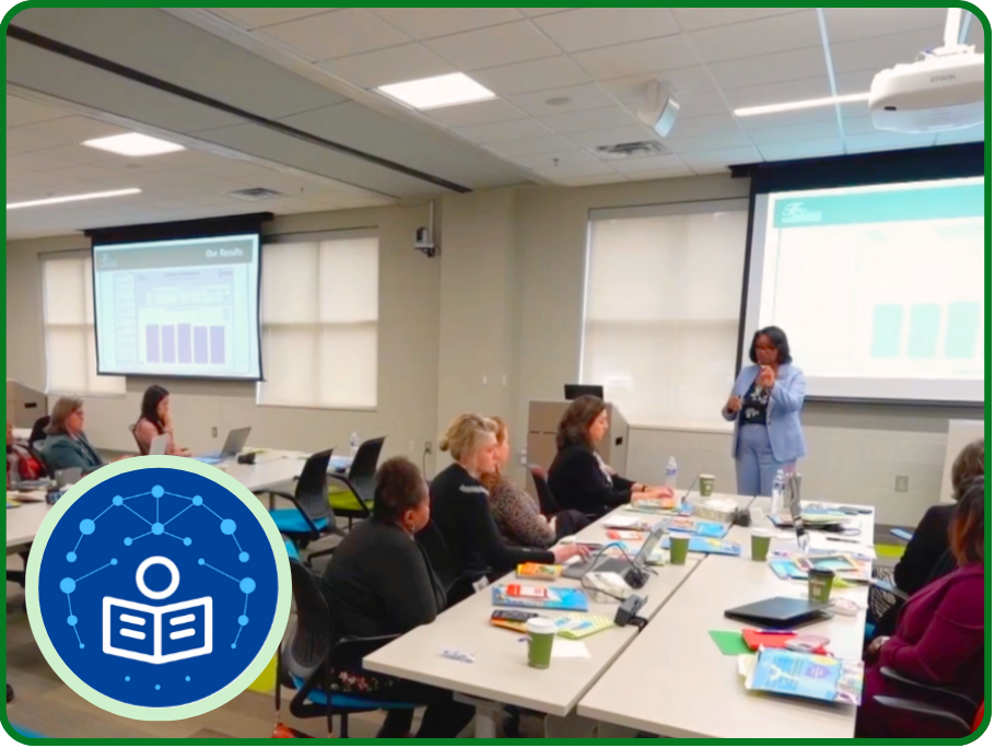 Teachers in a professional learning session on phonics instruction